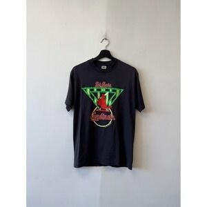 Vintage St. Louis Cardinals Shirt Mens Small Black MLB Baseball Trench 90s